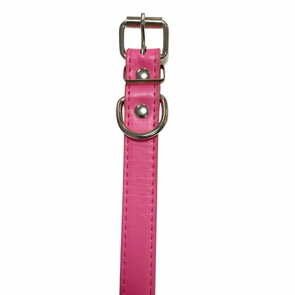 Adjustable PU Collar - Dark Pink