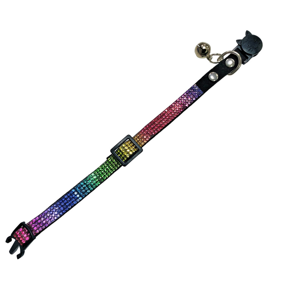 Cat Collar - Neon Rainbow Glitter