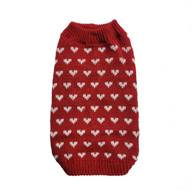 Red Heart Knitted Jumper