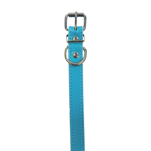 Adjustable PU Collar - Light Blue