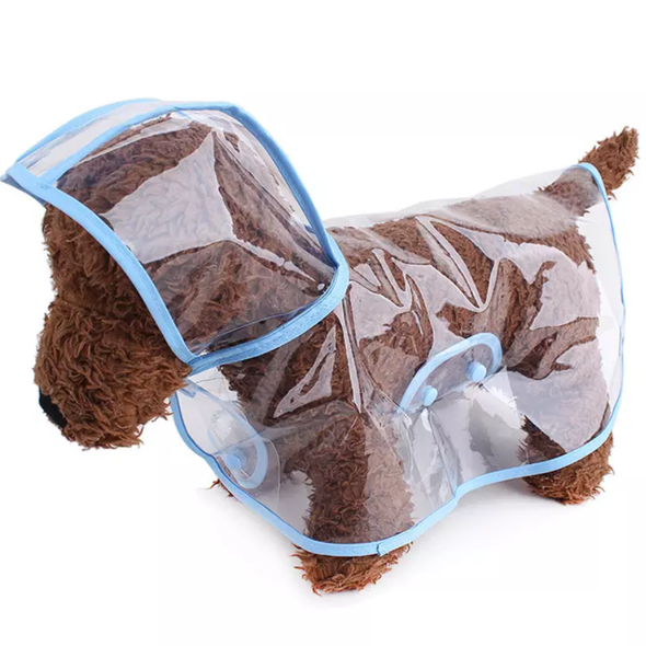 Pet Raincoat in Blue Red White or Yellow