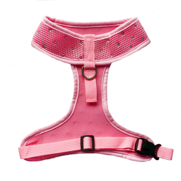 Mesh Harness with Swarovski Crystals in Pink