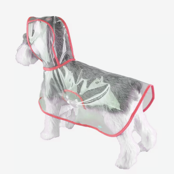 Pet Raincoat in Blue Red White or Yellow