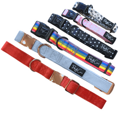 Dog Collars, PU and fabric and Personalisation available