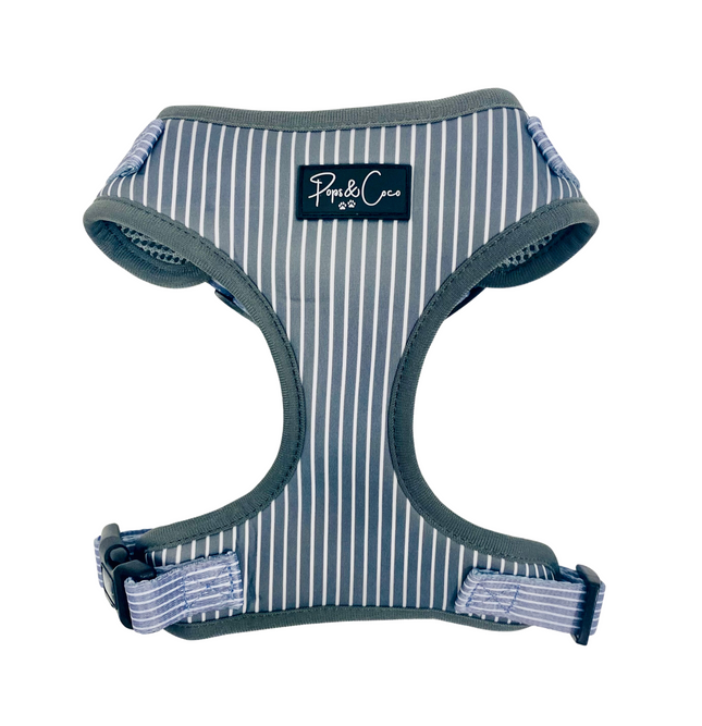 Pinstripe Grey Fully Adjustable Harness