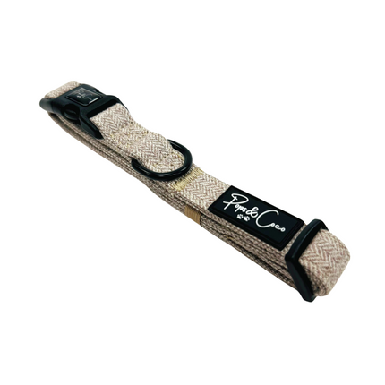 Luxury Tweed Collar in Oatmeal