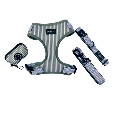 Pinstripe Grey Fully Adjustable Harness