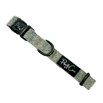 Luxury Tweed Collar in Sage Green