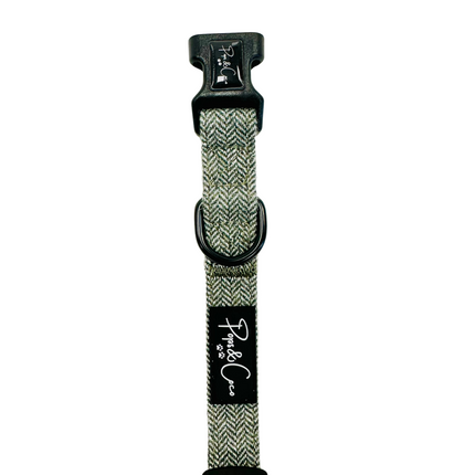 Luxury Tweed Collar in Sage Green