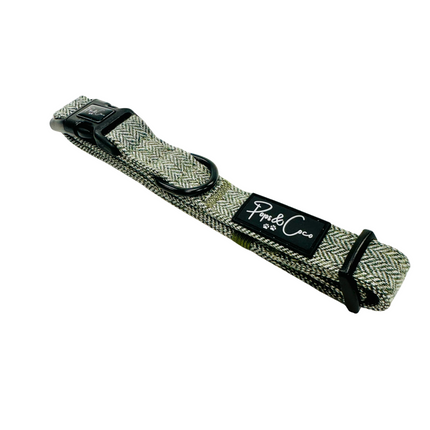 Luxury Tweed Collar in Sage Green