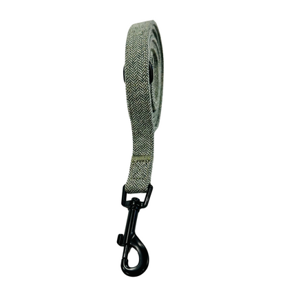 Luxury Tweed Lead in Sage Green