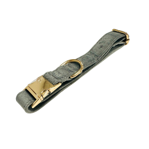 Velour Collar - Dove Grey