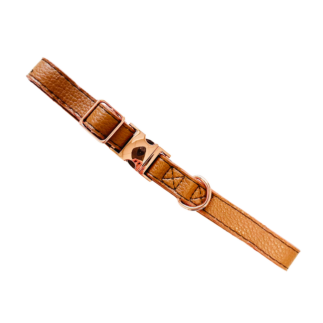 FINISHING ISSUES - Faux Leather Collar - Tan
