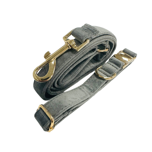 Velour Collar - Dove Grey