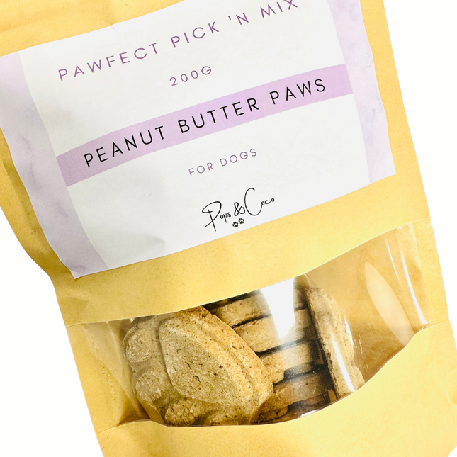 Pawfect Pick 'N Mix - Peanut Butter Paws - Available in 200g or 500g