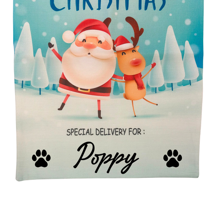 Personalised Blue Christmas Sack