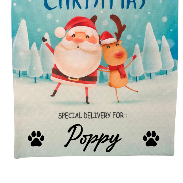 Personalised Blue Christmas Sack