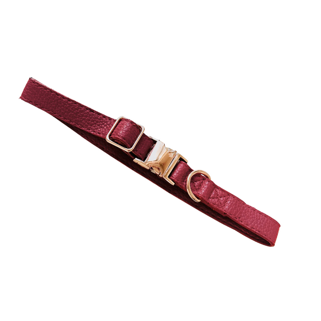 FINISHING ISSUES - Faux Leather Collar - Red