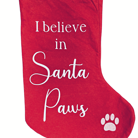 I Believe In Santa Paws Stocking