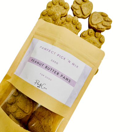 Pawfect Pick 'N Mix - Peanut Butter Paws - Available in 200g or 500g