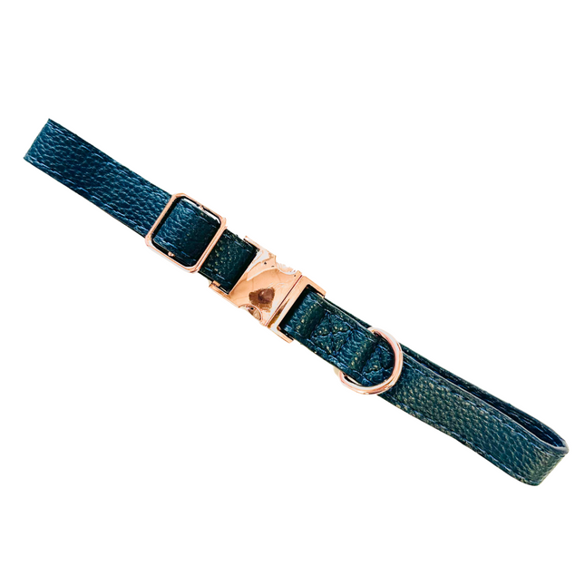 FINISHING ISSUES - Faux Leather Collar - Navy