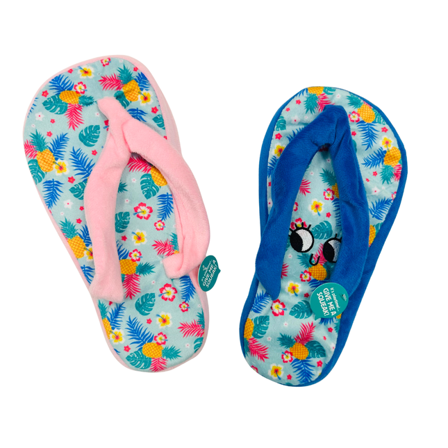 Soft Plush Squeaky Flip Flop Dog Toy