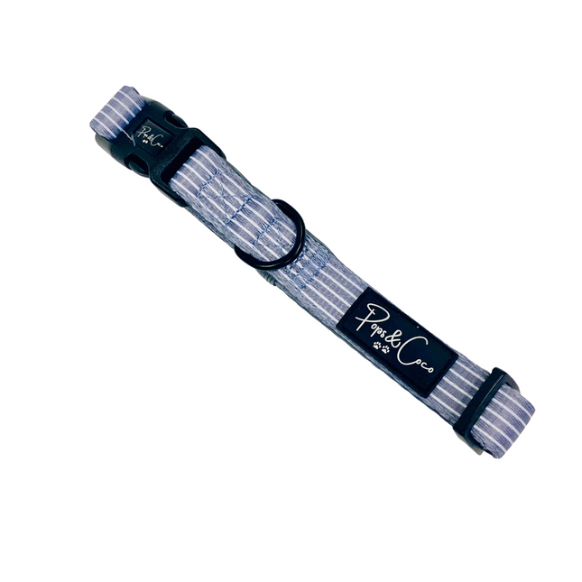 Pinstripe Grey Collar