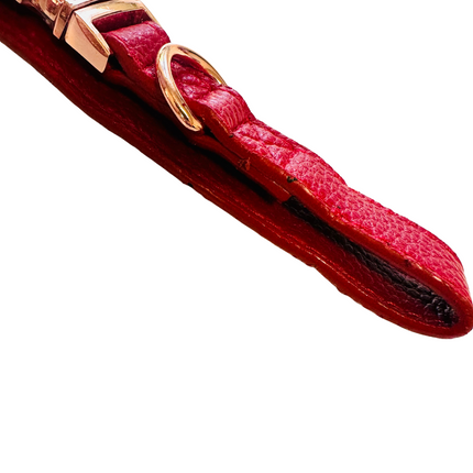 FINISHING ISSUES - Faux Leather Collar - Red