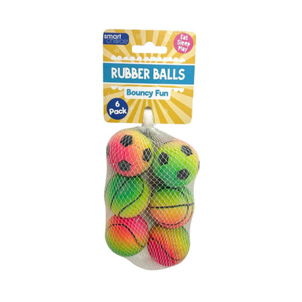 6 Pack Small Rubber Balls