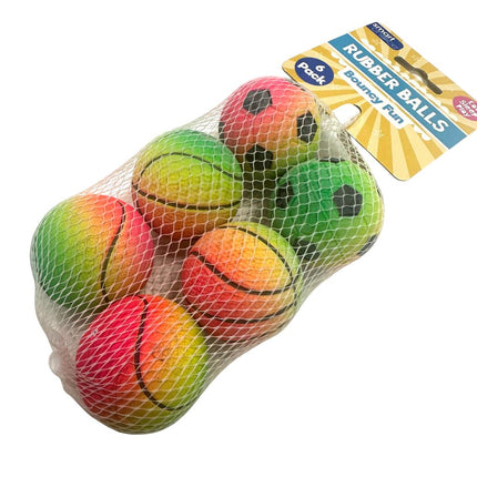 6 Pack Small Rubber Balls