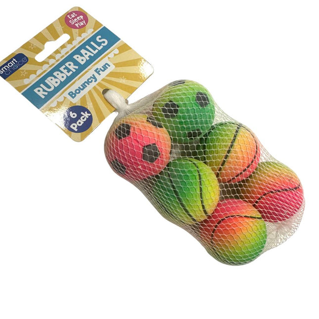 6 Pack Small Rubber Balls