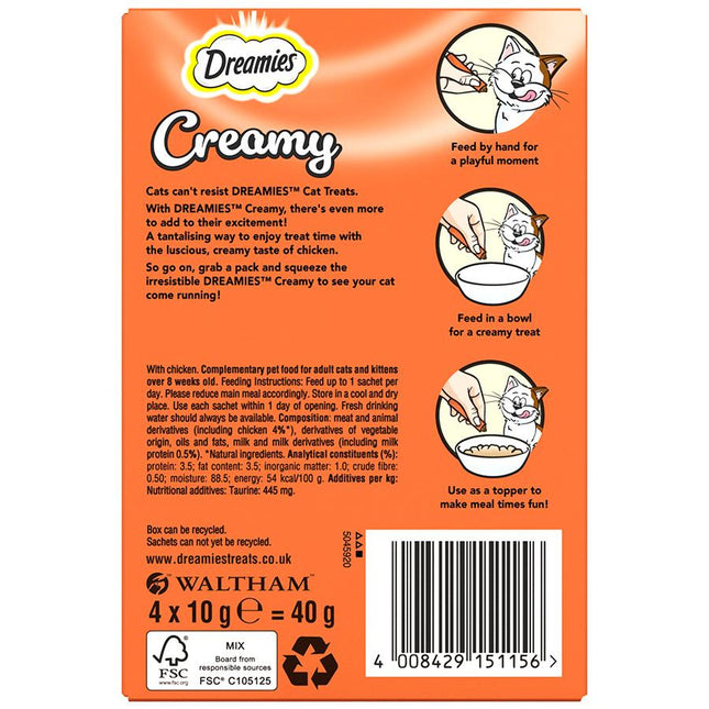 Dreamies Creamy Snack Chicken 4 x 10g