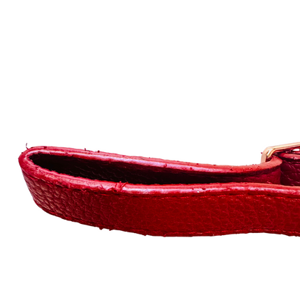 FINISHING ISSUES - Faux Leather Collar - Red