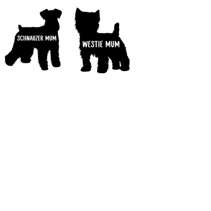 Dog Mum Jute Bag with your Dog Breed on -  in Pink or Navy - choose your dog breed.