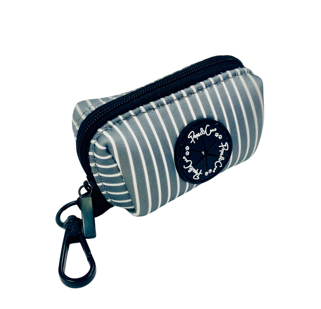 Pinstripe Grey Poo Bag Dispenser