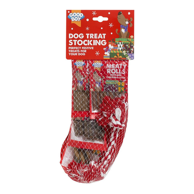 Good Boy Festive Good Boy Dog Treat Stocking