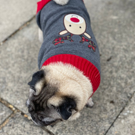 Grey Reindeer Jumper