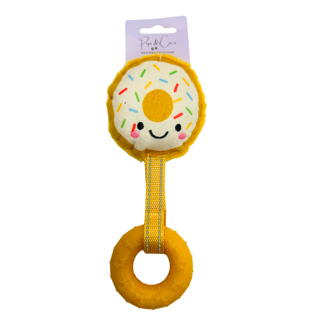 Puppy Foodie Plush With TPR Chew Ring