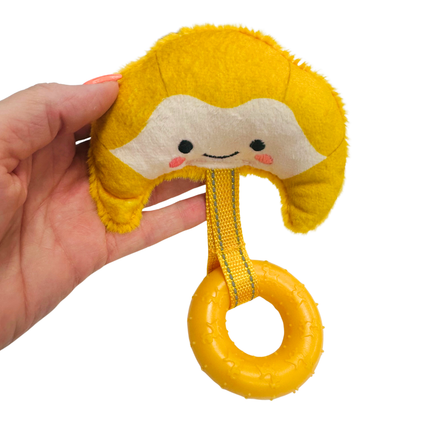 Puppy Foodie Plush With TPR Chew Ring