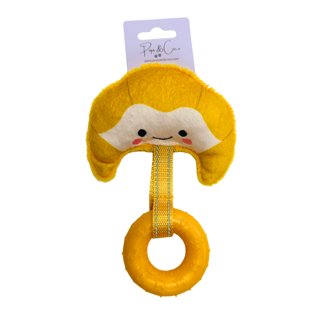 Puppy Foodie Plush With TPR Chew Ring