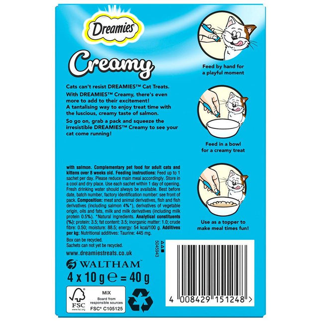 Dreamies Creamy Snack Salmon 4 x 10g