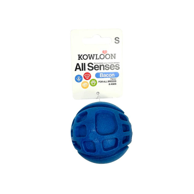 Kowloon Blue Scented Small Ball Dog Toy - Bacon