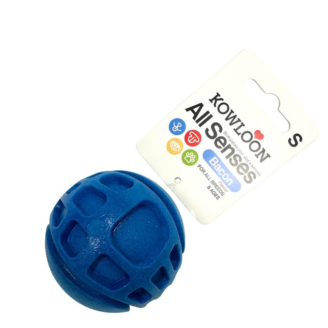 Kowloon Blue Scented Small Ball Dog Toy - Bacon
