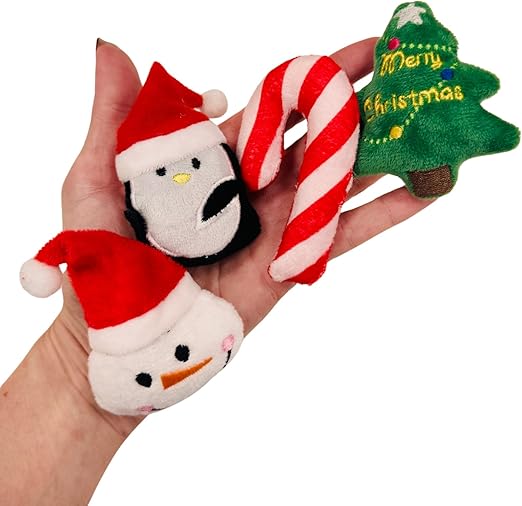 Miniature Christmas Catnip Toys Penguin Pack