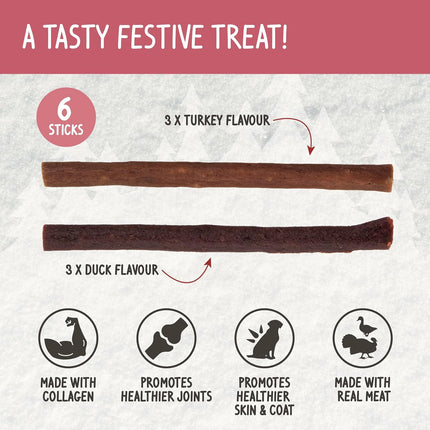 Rosewood Cupid & Comet Festive Gourmet Collagen Meaty Sticks