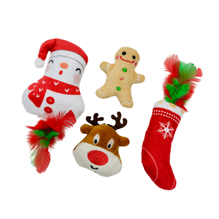 Miniature Christmas Catnip Toys