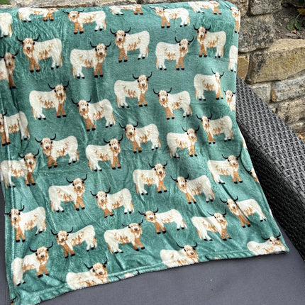 Highland Cow Fleece Blanket
