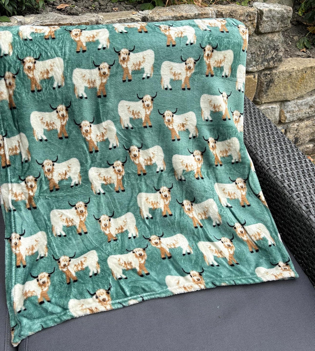 Highland Cow Fleece Blanket