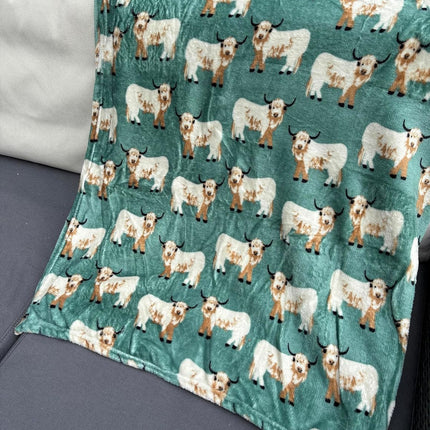 Highland Cow Fleece Blanket