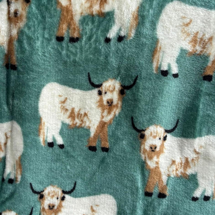 Highland Cow Fleece Blanket